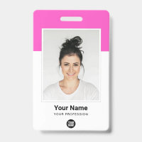 Nom du logo de l'employé rose personnalisé - grand