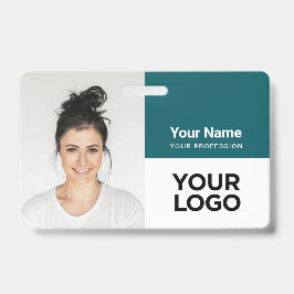 Badge Nom du logo photo de l'employé de l'entreprise per