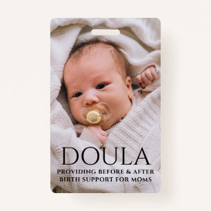 Badge Nom du soutien à la naissance de Doula Photo