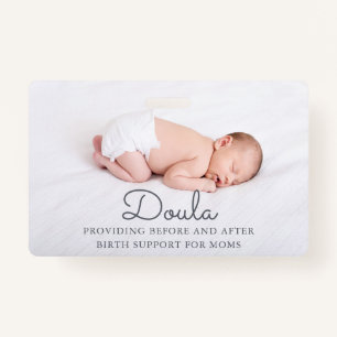Badge Nom du soutien à la naissance de Doula Photo