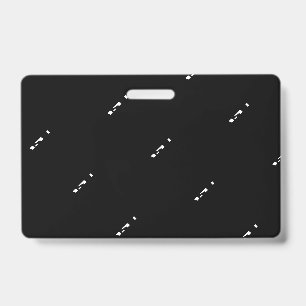 Badge Nom éditable gras répétitif Simple blanc noir