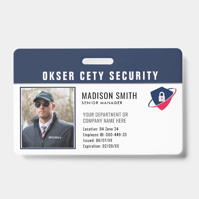 Badge Nom et photo customisés | Carte d'identité de sécu (Avant)