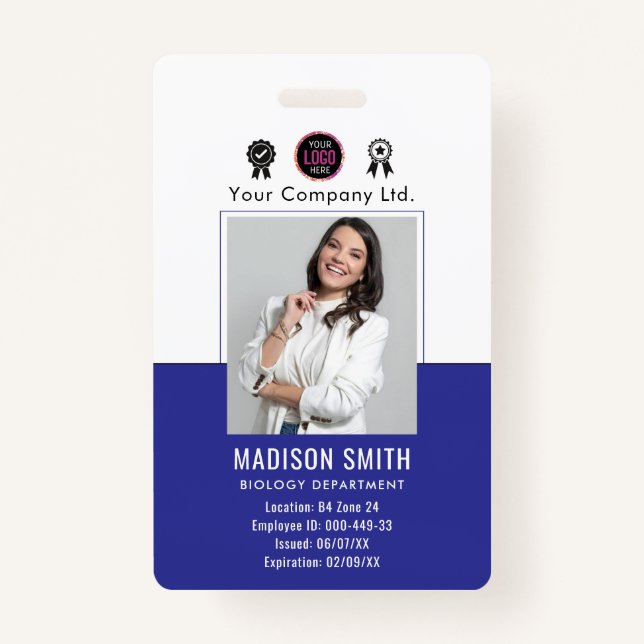 Badge Nom et photo customisés | Sécurité de l'entreprise (Devant)