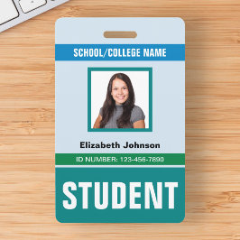 Badge Nom et photo personnalisés | Carte d'identité étud