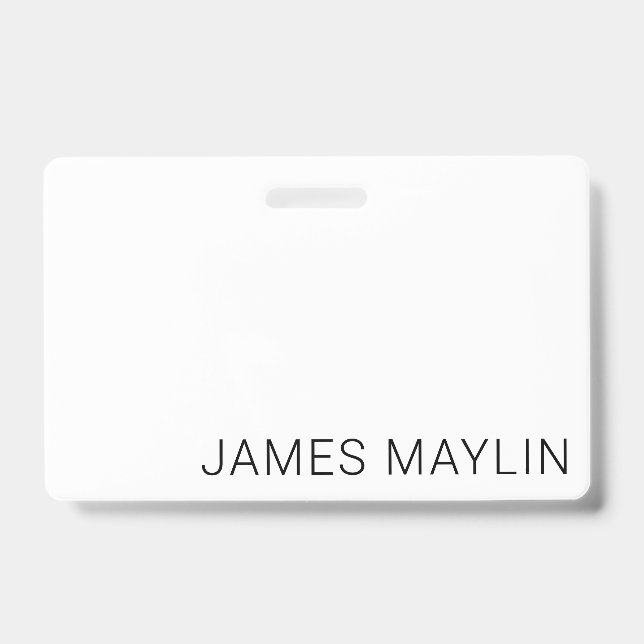 Badge Nom modifiable minimal simple ou autre texte (Front)