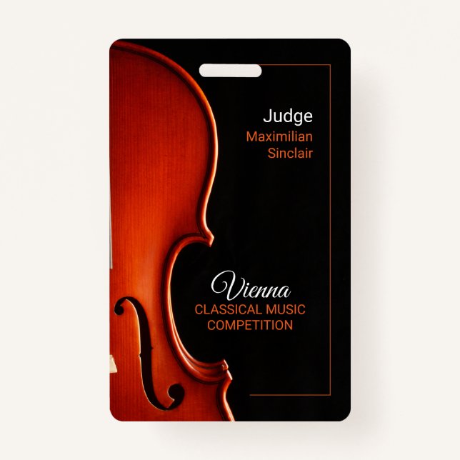 Badge Nom personnalisé Concours de musique classique Ins (Devant)