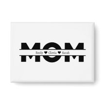 Nom personnalisé de maman et enfants