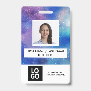 Badge Nom personnalisé de photo d'employé personnalisée