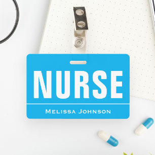 Badge Nom personnalisé infirmière
