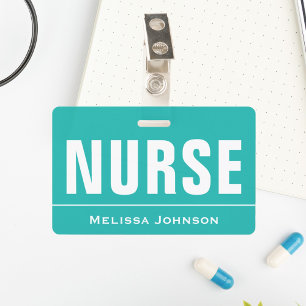 Badge Nom personnalisé infirmière