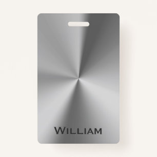 Badge Nom personnalisé par métal balayé