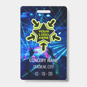 Badge Nom personnalisé passe d'accès tout accès concert