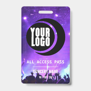 Badge Nom personnalisé passe d'accès tout accès concert