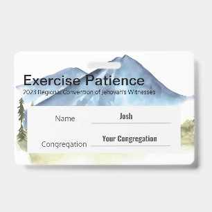 Badge Nom personnalisé pour la convention JW 2023 : Exer