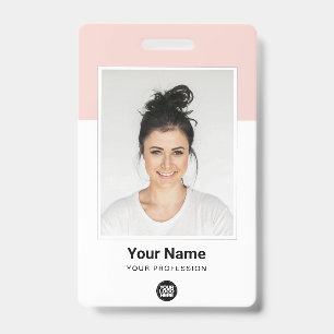Badge Nom personnalisé sur grand logo de photo d'employé