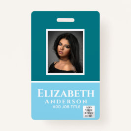 Badge Nom photo couleur de l'employé QR numérisation cod