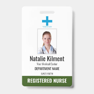 Badge Nom photo de l'employé de l'hôpital Logo Forest Gr