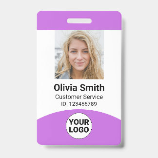 Badge Nom photo de l'employé personnalisé ID de rôle Cod