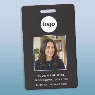 Badge Nom professionnel propre avec photo d'identité
