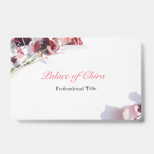 Badge Nom Rose Floral
