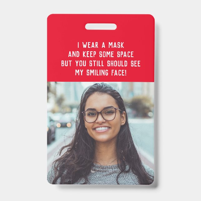 Badge Nom rouge de l'infirmière enseignante photo (Avant)