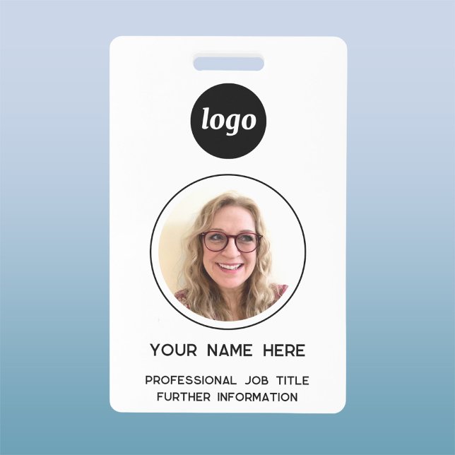 Badge Nom simple d'ID photo (Créateur téléchargé)