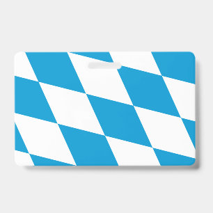 Badge nominatif avec drapeau de Bavière, Allemagne