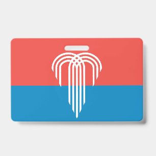 Badge nominatif avec drapeau de Kansas City