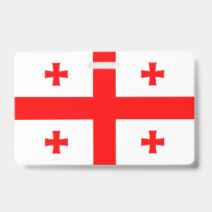 Badge nominatif avec drapeau de la Géorgie