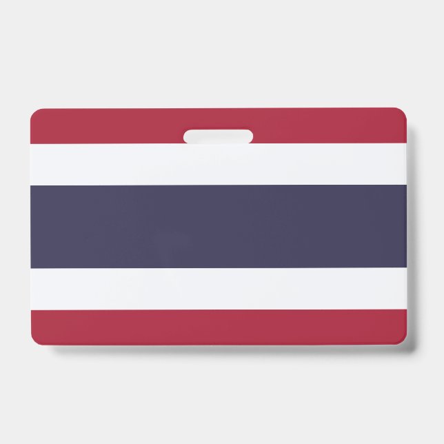 Badge nominatif avec drapeau de la Thaïlande (Avant)
