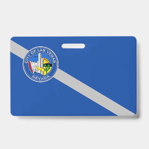 Badge nominatif avec drapeau de la ville de Las Ve