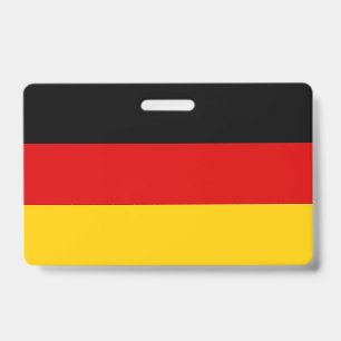 Badge nominatif avec drapeau de l'Allemagne
