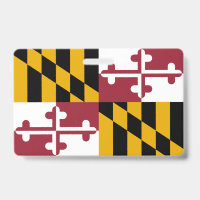 Badge nominatif avec drapeau de l'État du Maryland