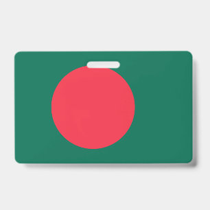 Badge nominatif avec drapeau du Bangladesh