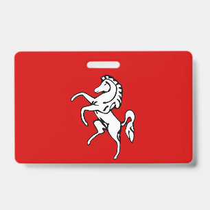 Badge nominatif avec drapeau du comté de Kent, Ang