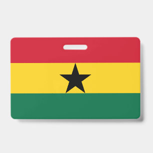 Badge nominatif avec drapeau du Ghana