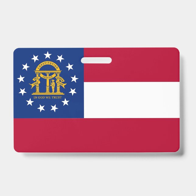 Badge nominatif avec le drapeau de l'État de Géorg (Avant)