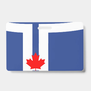 Badge nominatif avec le drapeau de Toronto, Canada