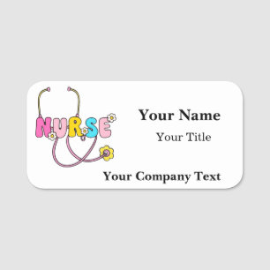 Badge nominatif avec logo de vétérinaire texte per