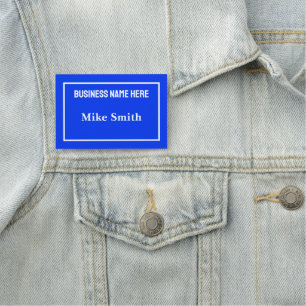 Badge nominatif bleu clair personnalisé