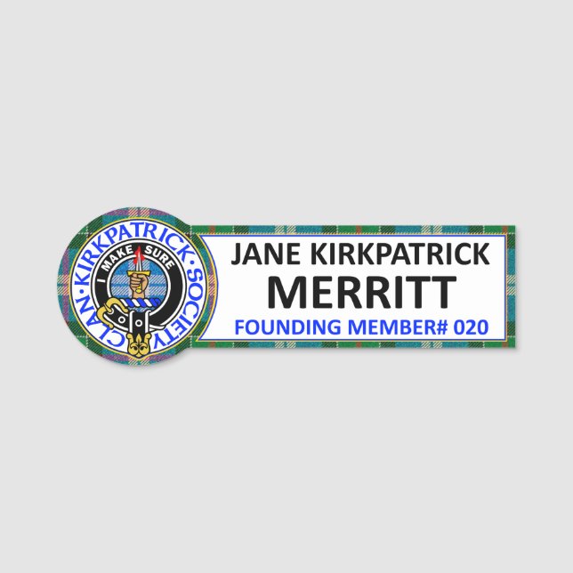 Badge nominatif CKS #020 Jane Kirkpatrick Merritt (Devant)