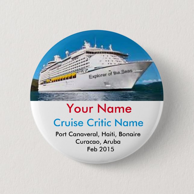 Badge nominatif de critique de croisière (Devant)