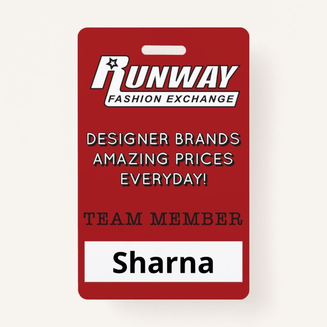 Badge nominatif de piste (Devant)