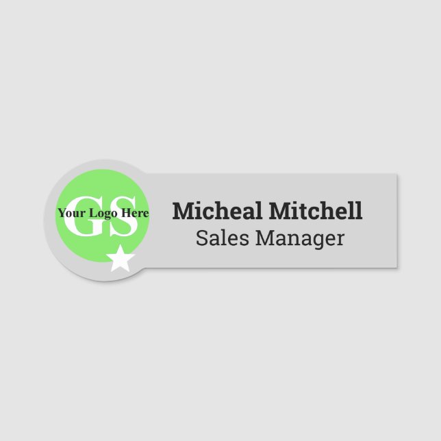 Badge nominatif d'employé de l'entreprise avec log (Devant)