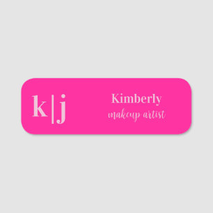 Badge nominatif élégant pour maquilleuse