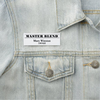 Badge nominatif employé aimant ou fermeture pin