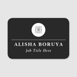 Badge nominatif en plastique pour employés