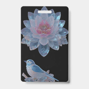 Badge nominatif Lily Crystal Noir