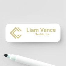 Badge nominatif magnétique personnalisé avec logo 