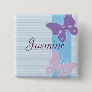 Badge nominatif personnalisé - papillons